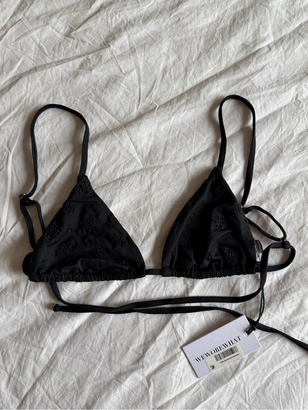 WEWOREWHAT Black Cooper Bikini Top